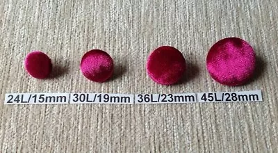 Fashion Fabric Hot Pink Crushed Velvet Loop Back Upholstery Buttons Glitz Bling • £3.69