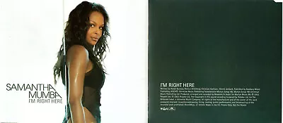 Samantha Mumba - I'm Right Here (cd) Brand New!!! Rare Cd Promo!! 2002 Polydor • £4.99