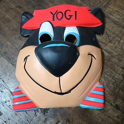 Vintage Plastic Mask Halloween YOGI BEAR Made USA • $25.99