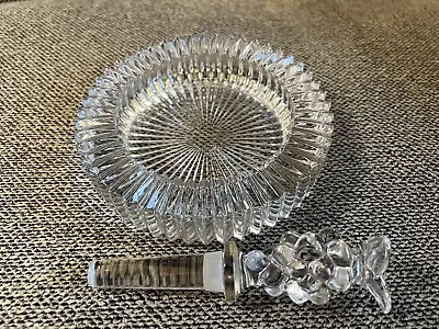 Mikasa Diamond Fire Wine Set Crystal Coaster & Wine Bottle Stopper Grapes • $15