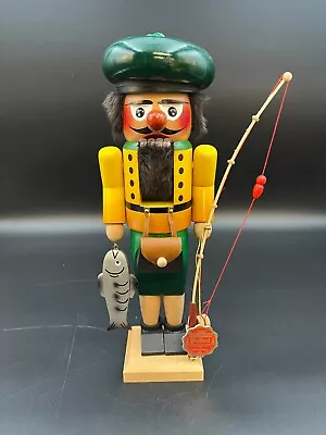 Original Steinbach Volkskunst Nutcracker:  Sport Angler Fisherman With No Box • $89.99