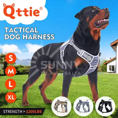 Qttie Tactical Dog Harness No-Pull Adjustable Pet Military Working Training Vest • $42.19