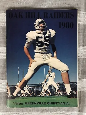 Vintage Oak Hill Academy Football Program 1980 Oak Hill Vs Greenville Christian • $19.99