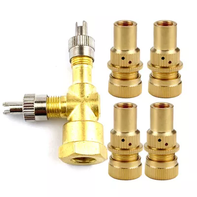 TPMS Valve Tee Adapter 3-way Pure Copper Yellow For Motorcycles Auto Car • $18.91