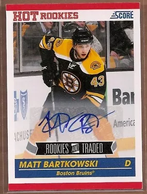 2010-11 Score Signatures #654 Matt Bartkowski AUTO - NM-MT • $10.50