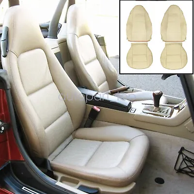 Fits BMW Z3 1996-2002 Full Surround 2 Front Leather Seat Covers Beige • $61.89