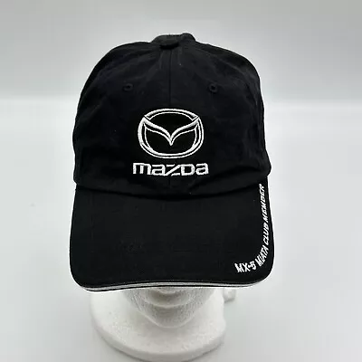 Mazda MX-5 Miata Club Members Hat Cap Strap Back Black Adjustable Embroidered • $17.95