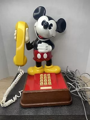 VTG 1976 Disney Mickey Mouse Phone Landline Push Button Telephone Phone • $32.56