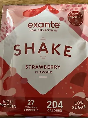 £16.99 • Buy 10 Exante Meal Replacement Low Sugar Strawberry Shakes NEW