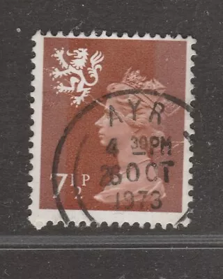 SCOTLAND 1971 7 1/2p Chestnut Machin SG S25  AYR  CDS 25 OCT 1973 • $1.80