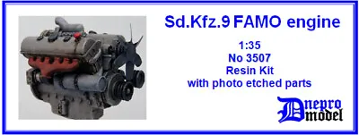 Dnepro Model 3507 - 1/35 Sd.Kfz.9 FAMO Engine Resin Kit With Photo Etched Parts • $29.99