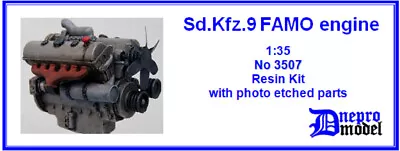 Dnepro Model 3507 Sd.Kfz.9 FAMO Engine Resin Kit With Photo Etched Parts 1/35 • $29.95