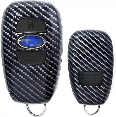 Black Carbon Fiber Pattern Key Fob Cover For Subaru BRZ Legacy Impreza WRX/Sti • $15.29