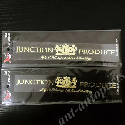 2x Golden JP Junction Produce VIP JDM Japan Car Emblem Badge Decal Stickers • $9.90