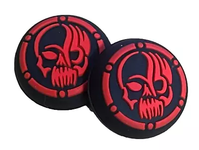 Thumb Grips X2 For PS4 PS5 XBOX ONE Xbox Series X Toggle Cover Cap - Red Skull • $9.90