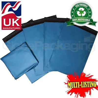 Strong Metallic Blue Mailing Postal Plastic Poly Bags Mailers *all Sizes/qty's* • £299