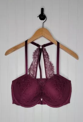 Victoria's Secret Very Sexy Push Up Bra Size 38DD  Front Close Lace Racerback  • $29.60