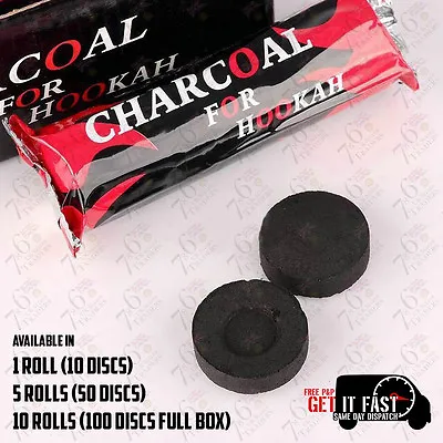 Sheesha Hookah Charcoal Discs Coal Shisha Burner Coal Swift-Lite Sisha Nakhla UK • £6.49