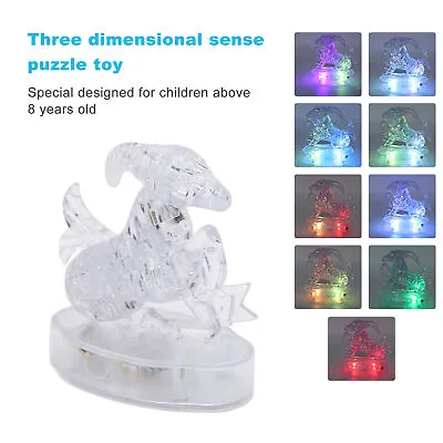 (1) 3D Crystal Puzzle DIY Constellations Crystal Puzzle With Light-up • £10.76