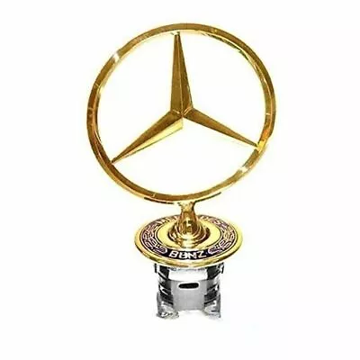 3D Star Hood Logo Emblem Badge For Mercedes Benz W210 W202 W203 C200 W211 Gold • $18.37