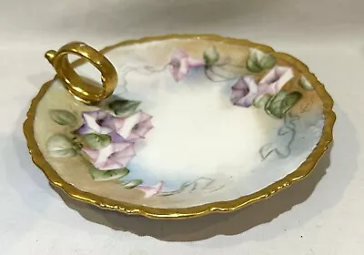 Antique T & V Limoges France Depose Nappy Lemon Candy Trinket Dish Morning Glory • $22