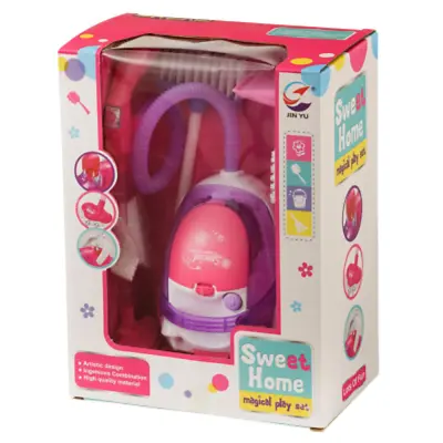 £9.25 • Buy Giftworks Sweet Home Vacuum Cleaning Play Set - 2445 Toy Pink Purple Dust Pan 