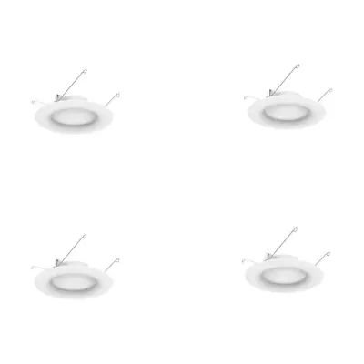 Recessed LED Ceiling Lights Trim Warm White 6  New Construction Or Remodel 4Pk • $29.62