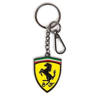 Official Licensed Scuderia Ferrari Logo Key Ring Metal Shield Keychain • $50
