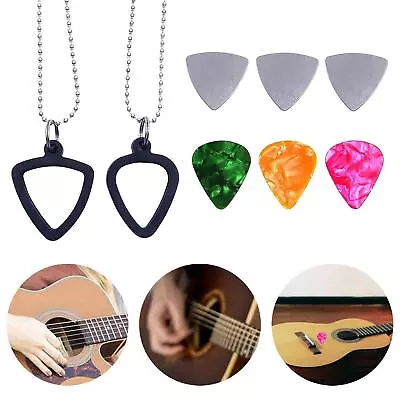 Guitar Pick Holder Necklace Guitar Plectrum Pendant For Bass Music Lovers • $9.26