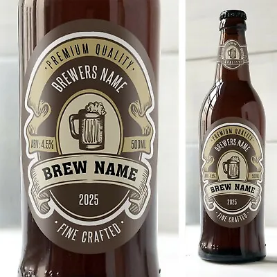 Ansonville PERSONALISED HOMEBREW HOME BREW BOTTLE BEER CIDER LABELS ADHESIVE • £3.50