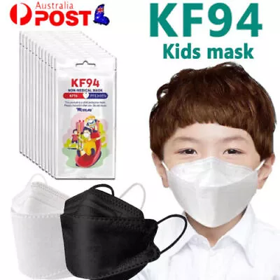 50/100PCS KF94 Kids Face Masks Children's Protection 3D Disposable Mask 4 Layer • $22.55