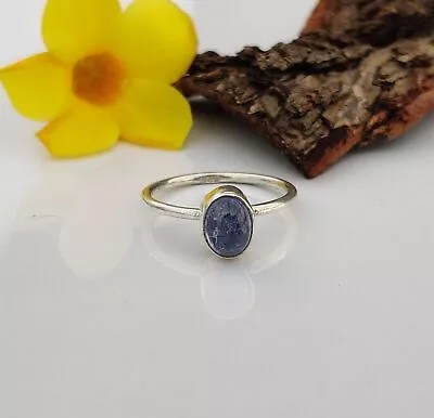 Tanzanite Ring 925 Sterling Silver Simple Gemstone Ring All Size MO** • £12.83