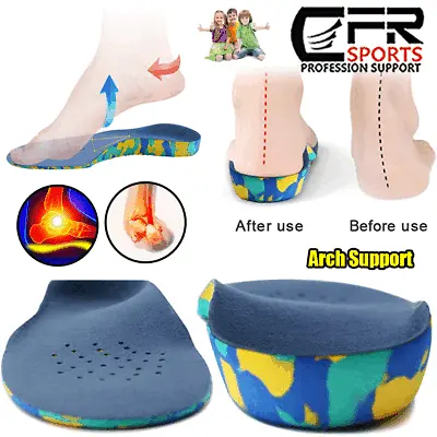 £6.69 • Buy Arch Support Insoles Orthotic Orthopedic Shoe Inserts EVA Pad For Kids Children