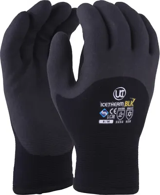 £6.25 • Buy UCI ICETHERM-BLK Thermal Insulated HPT Coated Cold Work Gloves Winter Freezer