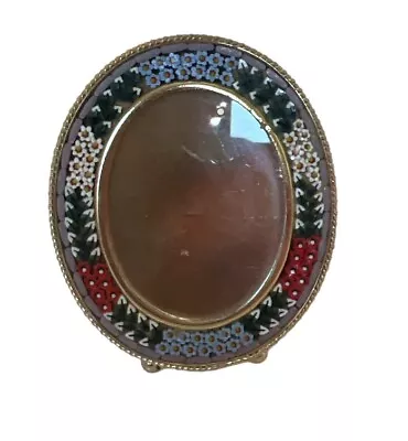 Vintage Miniature Oval Italian Gold Tone Photo Frame 2.5” X 1.5” Made In Italy • $18.99