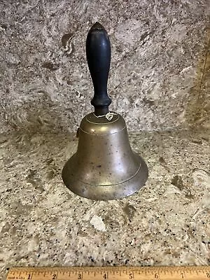 Vintage Antique 9  Brass Bronze Hand Bell Dinner/School Solid Brass Bell • $49