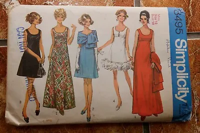 £0.99 • Buy 1960s Simplicity Dress Pattern #8495 - No Reserve