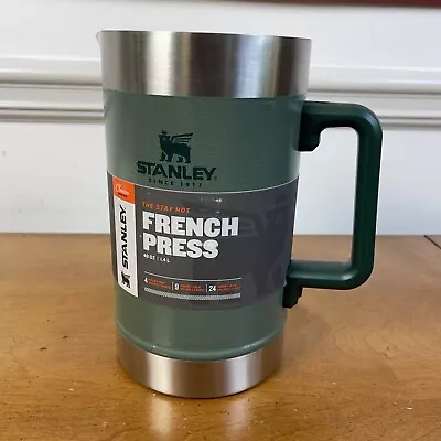 Stanley Classic 48 Oz. Stay Hot French Press Coffee Pot. TOP IS MISSING • $24.99