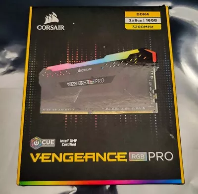 CORSAIR VENGEANCE RGB PRO DDR4 RAM 16GB (2x8GB) 3200MHz CL16 XMP WITH BOX • £42.50