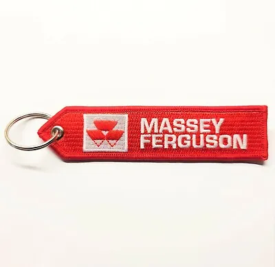 Massey Ferguson Keychain Highest Quality Double Sided Embroider Fabric 1PC USA • $10.95