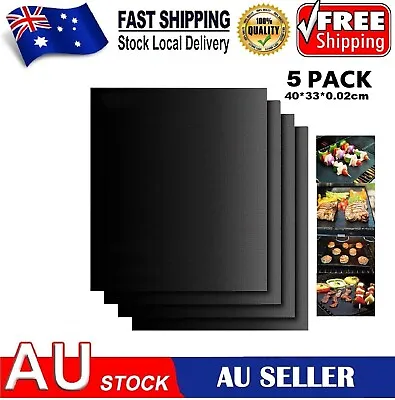 Reusable Non-stick BBQ Grill Mat Barbecue Baking Liners Reusable Cooking Sheets • $14.49