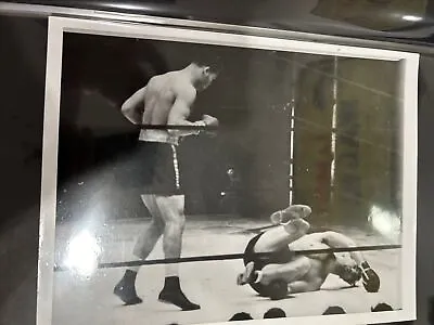 Joe Louis Vs Max Schmeling 1938 Type 1 Photo 7 X 9 Rare Historic Fight • $279