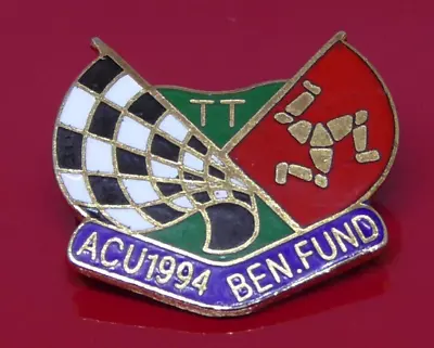 Enamel Pin Badge 1994 ACU Benevolent Fund IOM TT Biker Bike Pin Not Straight • £8.99