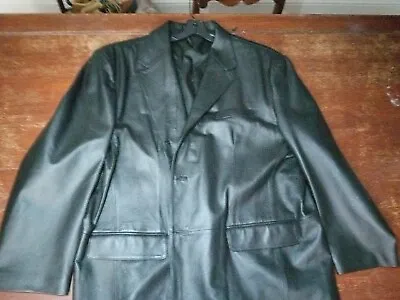 Men's XXL Pea Coat 100% Leather J. Ferrar • $50