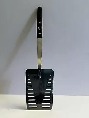 Vtg Ekco Flint Slotted Spatula Black Center Hole Handle Stainless 14  Arrowhead • $34.99