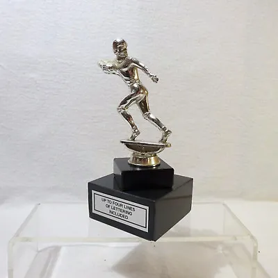Vintage Metal Football Runner Trophy Top Tops Trophy Parts Metal • $17