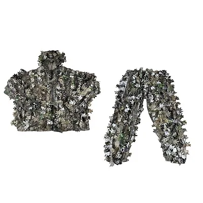 Underbrush Leafy Realtree Camo Ghillie Suit 3D Mesh Jacket Pants Set Mens 2X 3X • $58.88