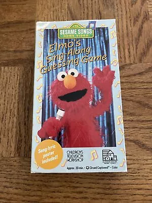 Sesame Street Elmos Sing Along Guessing Game VHS • $26.88