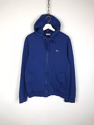 Lacoste Zip Hoodie Track Small Logo Blue Size M • $71.21