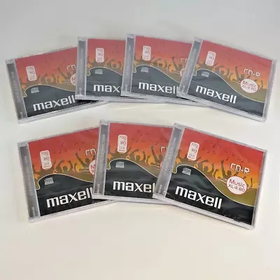 7 Maxell CD-R80 XL-II 80 Mins Music Audio Blank Recordable Disc 80min New Sealed • £12.95